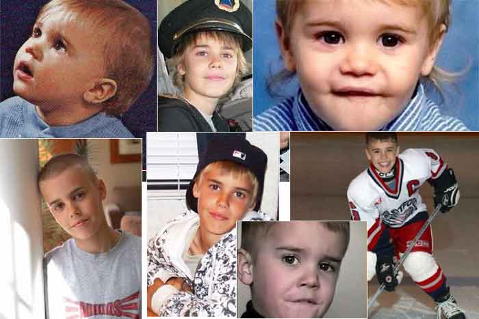 Justin Bieber: vários momentos de sua infância