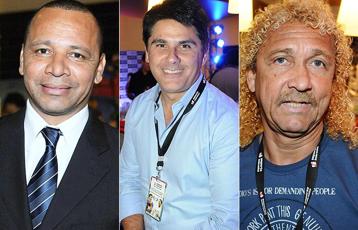 Raul Gil e Kajuru encontram astros do futebol em São Paulo . Ag News