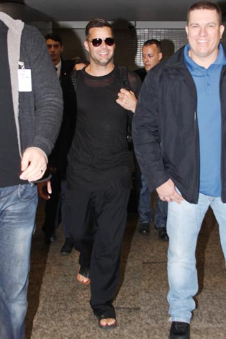 Ricky Martin desembarcou no Brasil 