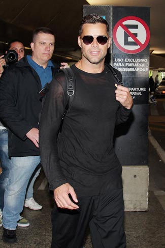 Ricky Martin distribuiu sorrisos