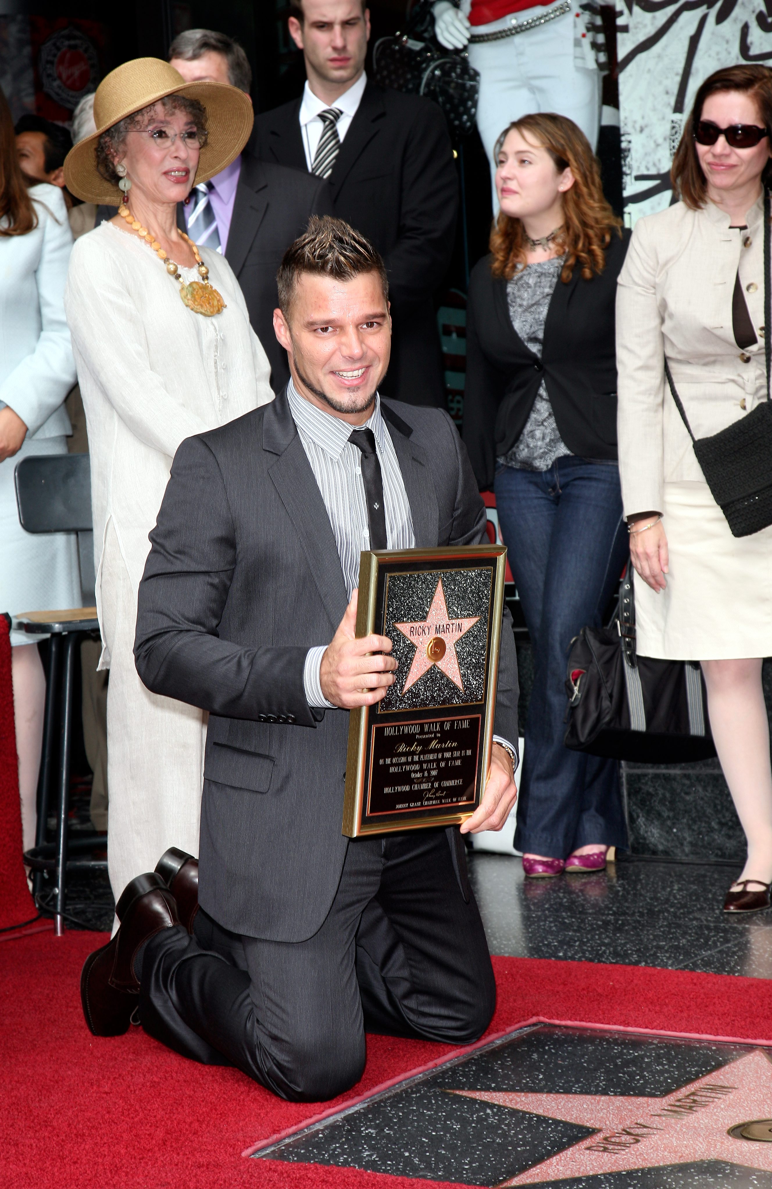 Ricky Martin na caslçada da fama em Hollywood