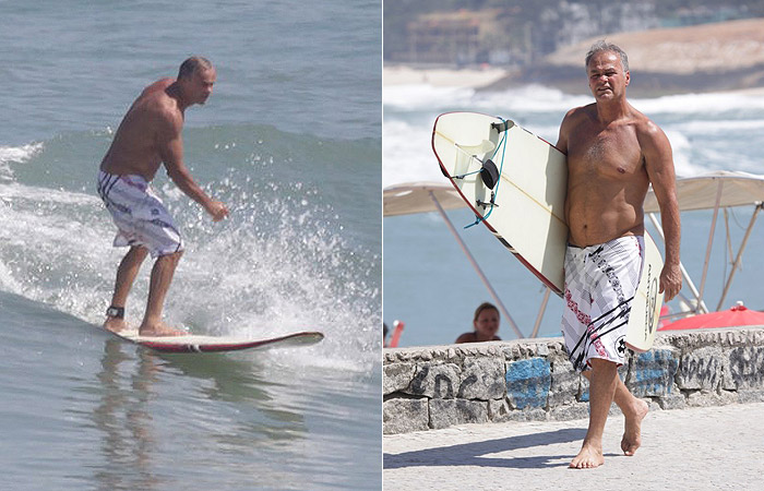 Kadu Moliterno surfa na praia da Macumba, no Rio - Ag News