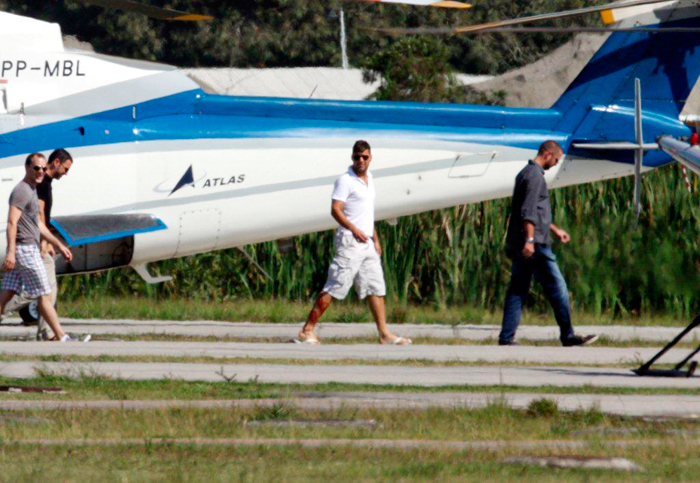 Ricky Martin esteve no heliporto de Jacarepaguá