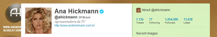 Ana Hickmann festeja um milhão de seguidores no Twitter