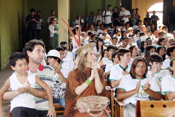 Ela acompanhou a palestra