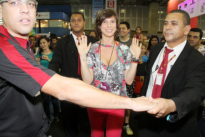 Maria Paula brincou com o fotógrafo