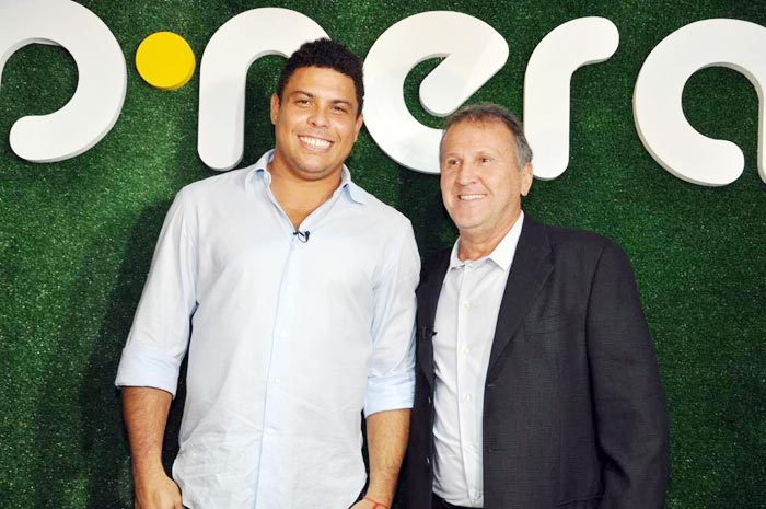 Ronaldo e Zico posaram para fotos