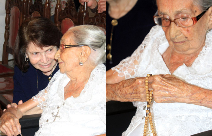 Caetano Veloso e Maria Bethânia vão à missa celebrada para a mãe