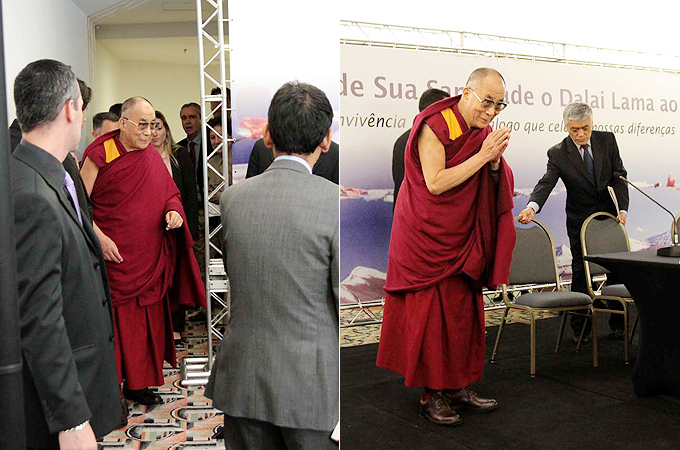 Dalai Lama participa de coletiva em São Paulo - Ag.News