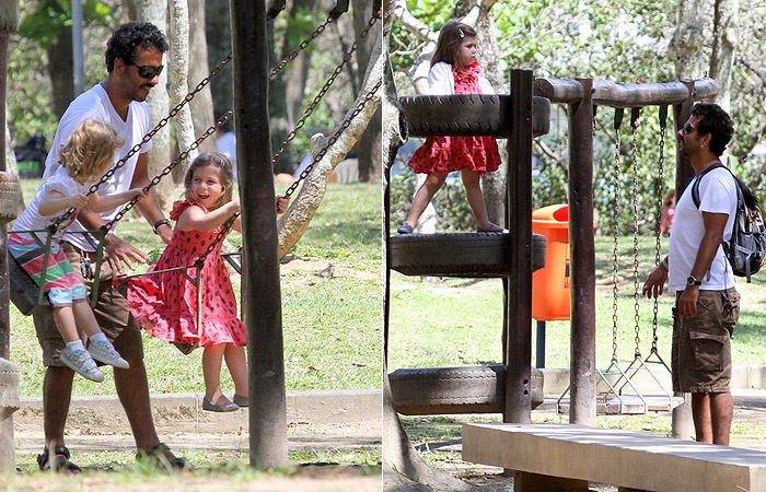 Playground: Marcos Palmeira curte sábado de sol ao lado da filha - Ag News