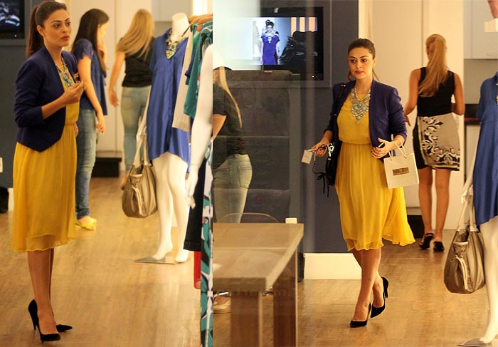 Juliana Paes passeia deslumbrante pelo shooping O Fuxico - Foto:AgNews