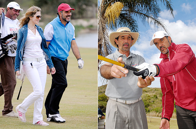 Rodrigo Lombardi e Humberto Martins em torneio de Golfe - Divulgacao/Zeca Resendes