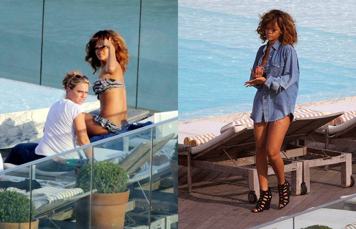 Rihanna é flagrada em piscina de Hotel no Rio de Janeiro