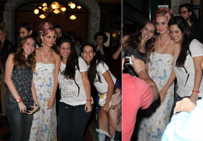 Katy Perry prova o churrasco brasileiro e posa com fãs  O Fuxico Foto:AgNews