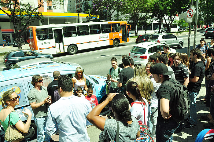 A gata causou um grande rebuliço no local