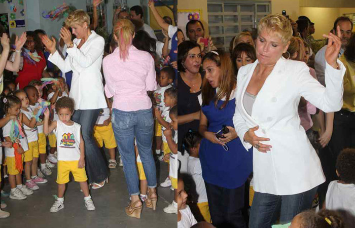 Shakira e Xuxa visitam a Cidade de Deus