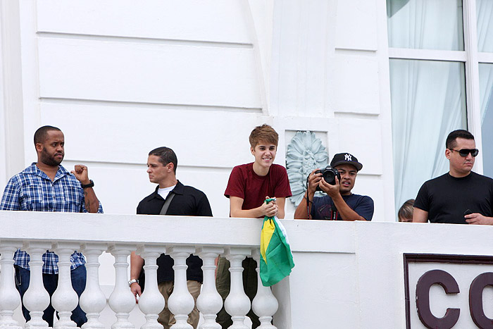 Justin Bieber sorriu para as fãs