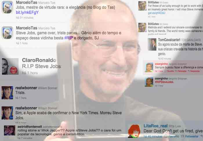 Famosos se despedem de Steve Jobs pelo Twitter  Ofuxico