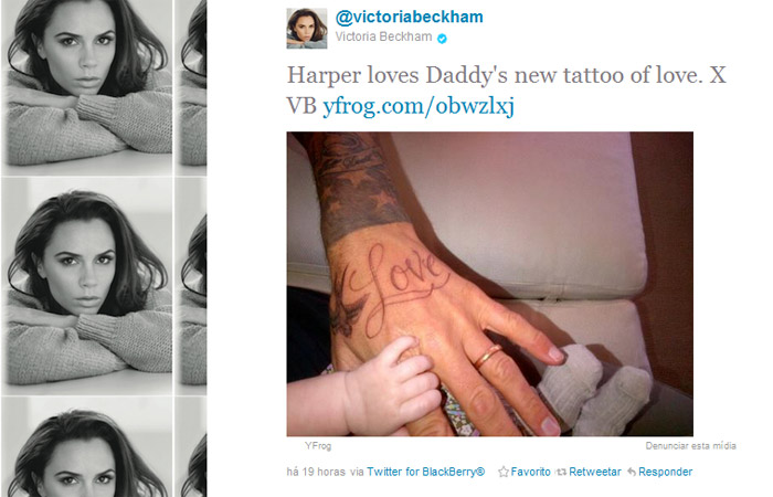 David Beckham mostra sua nova tatuagem ao lado da filha Harper Seven