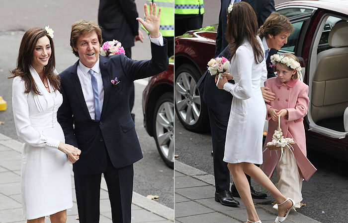 Veja foto de Paul McCartney e Nancy Shevell chegando para o casamento