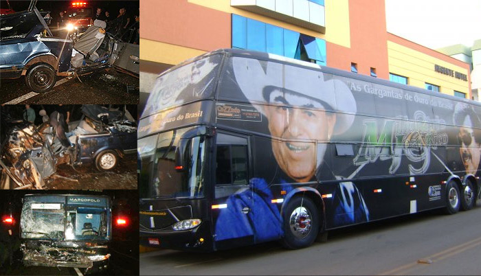 Ônibus de Milionário & José Rico envolvido em acidente com morte 
