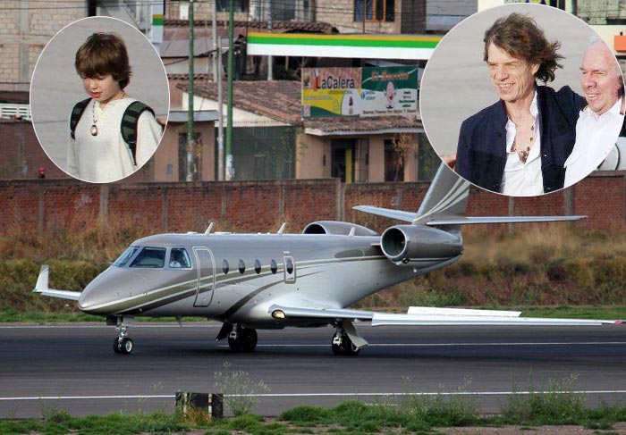 Mick Jagger viaja para Cuzco com seu filho, Lucas O Fuxico