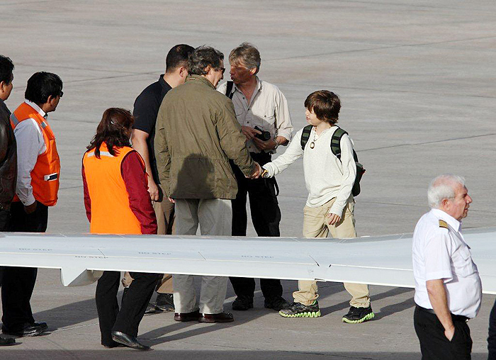 Mick Jagger viaja para Cuzco com seu filho, Lucas. 