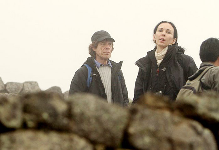 Mick Jagger em Machu Picchu.