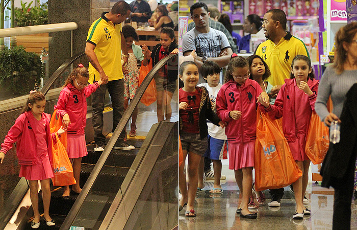 Dudu Nobre leva as filhas em loja de brinquedos - Ag.News