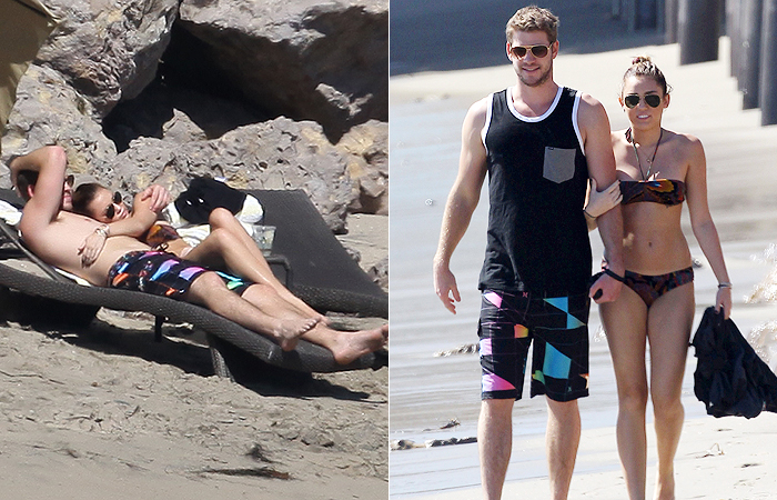 Miley Cyrus faz passeio romântico com namorado em Malibu
