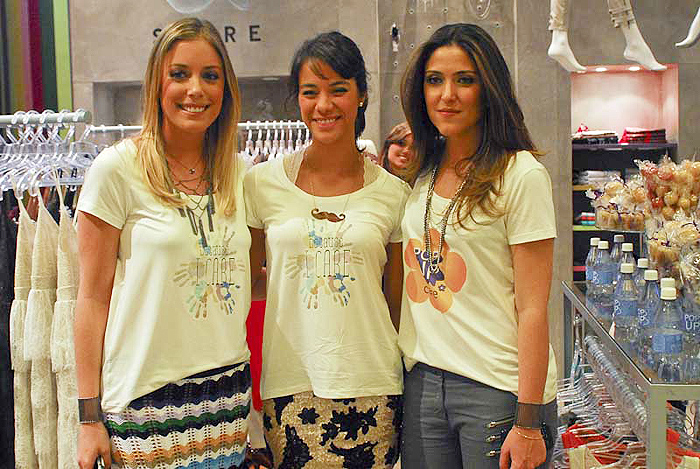 Fabiana Justus, Mia Mello e Daniele Mattar