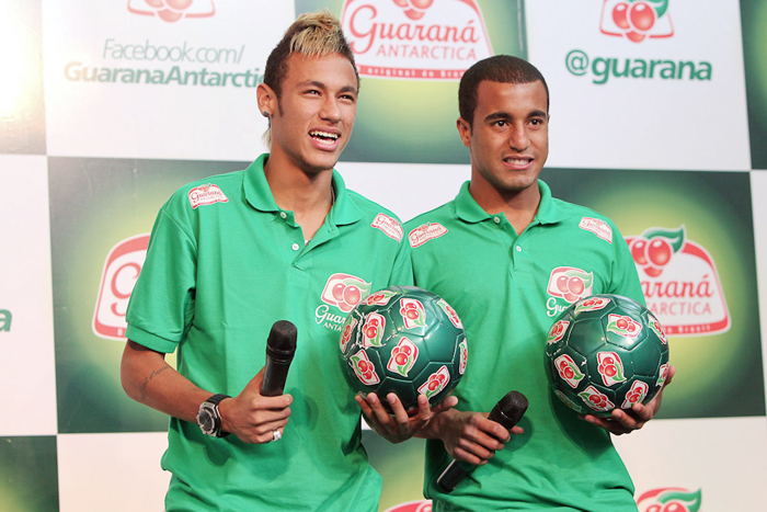 Neymar e Lucas. 