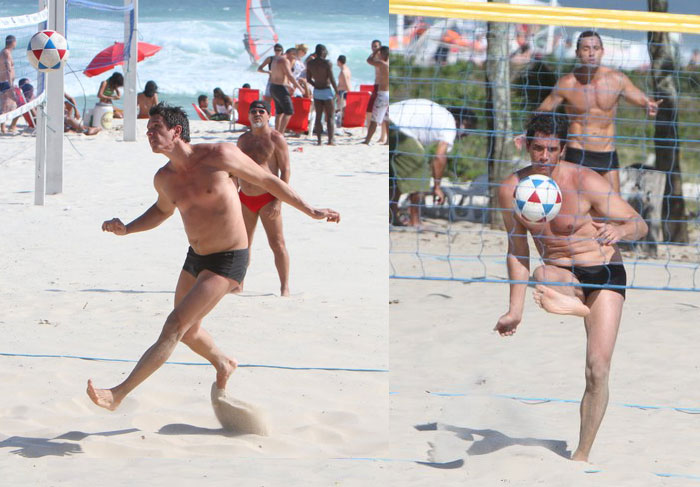 Uau! Olha só o Márcio Garcia numa tarde de esporte na praia O Fuxico