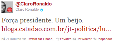 Após ficar sem barba e cabelo, Lula ganha força de Ronaldo