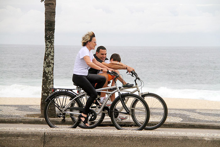 Ana Maria Braga se divertiu durante o passeio