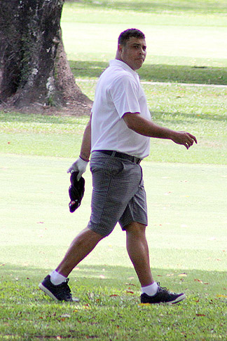 Ronaldo joga golfe no Rio de Janeiro