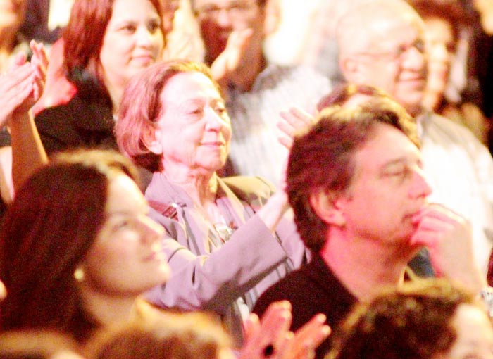 Fernanda Montenegro e Eduardo Galvão assistiram ao musical de Tim Maia 