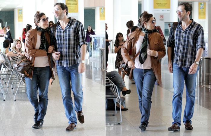 Suzy Rêgo e Helio de la Peña embarcam no aeroporto Santos Dumont - Ag.News