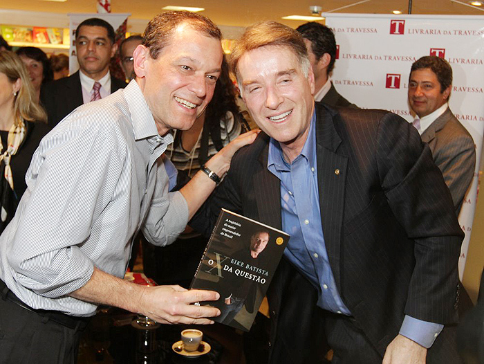 Eike Batista lança seu livro no Rio de Janeiro.