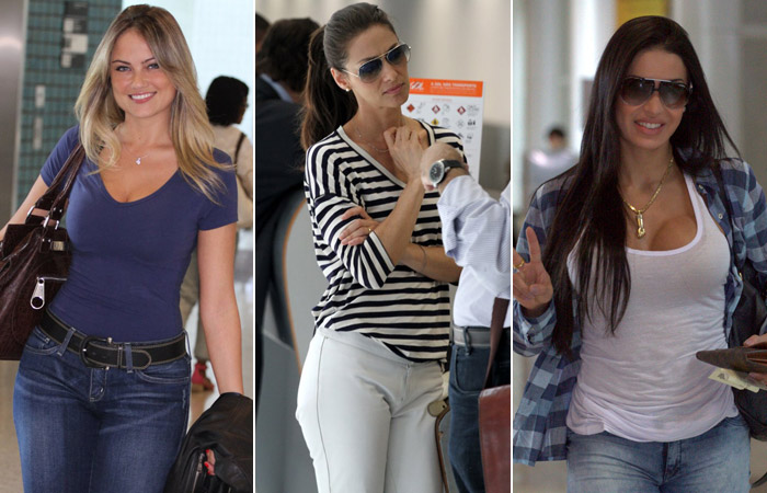 Mas o aeroporto estava bem movimentado hoje, as beldades Ellen Rocche, Gracyanne Barbosa e Maria Fernanda Cândido também transitaram por lá.