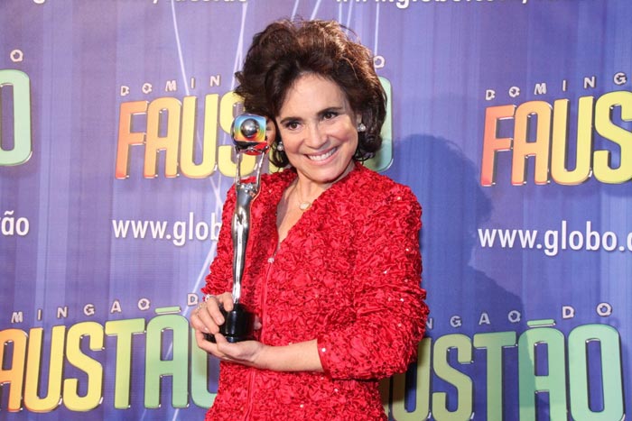 Gravacão do Troféu Mario Lago do Domingão do Faustão: Regina Duarte a grande premiada