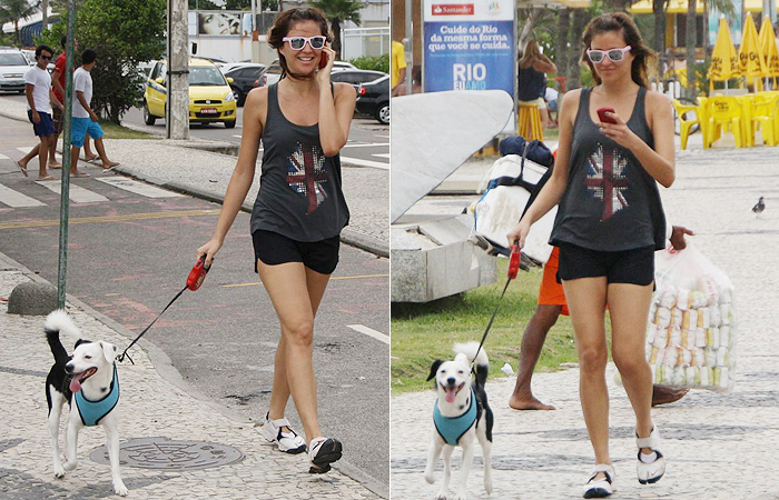 Ellen Jabour sai para caminhar no dia de seu aniversário