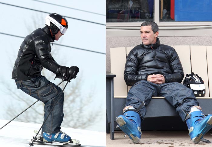 Antonio Banderas arrasa no esqui nas montanhas de Aspen O Fuxico