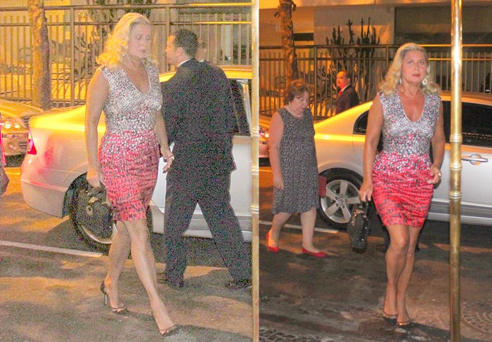 Vera Fischer comemora Natal com os filhos em restaurante português O Fuxico