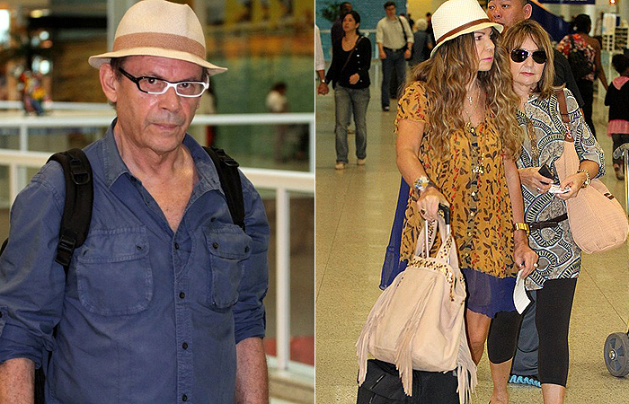 José Wilker e Elba Ramamho embarcam no Aeroporto Santos Dumont O Fuxico