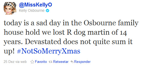 Cachorro da Família Osbourne morre no Natal O Fuxico