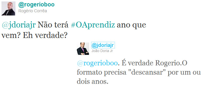  João Dória Jr. confirma que não terá O Aprendiz em 2012