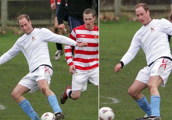 Príncipe William se diverte jogando futebol com moradores de Sandringham O Fuxico
