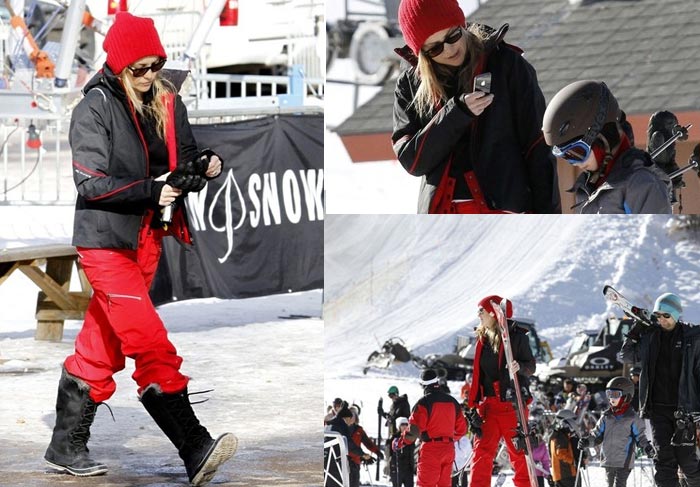 Kate Hudson e Matt Bellamy esquiam em Aspen O Fuxico