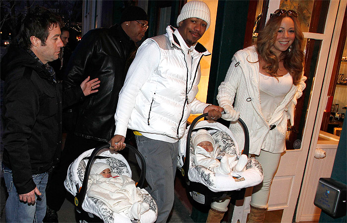 Mariah Carey visita a mamãe em Aspen, com marido e filhos